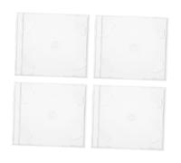 HOMSFOU Lot De 4 Boîtes De Rangement Rondes Pour CD Boîtiers De Rangement Empilables Portables Protection De Disque Boîtier De Rangement Fin Pour CD Boîtier Dvd Polystyrène