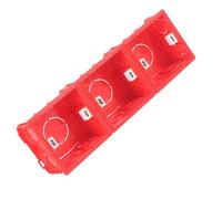 HOMSFOU Lot de 4 Boîtes Dissimulées Rouges Universelles 86 MM pour Encastrement Double Écrou de Sécurité Adaptées à Usage Domestique Boîtes Pratiques et Modulables pour Installation