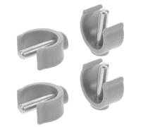 HOMSFOU Lot de 4 Clips de Fixation en Plastique Gris pour Cannes et Béquilles, Boucle en C Compatible Tubes 25/28 Mm, Verrouillage M5.8 X 32 Mm, Accessoires Fiables pour Aide la Marche