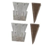 HOMSFOU Lot De 4 Coins De Hache en Fer Robustes, Accessoires D'installation pour Manches en Bois, Cales De Fixation Renforcées pour Outil De Charpentier, Usage Professionnel Et Réparation Solide