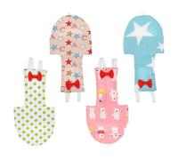 HOMSFOU Lot de 4 Couches en Coton Réutilisables pour Oiseaux de Compagnie, Vêtements pour Perroquets M, Légères, Respirantes, Adaptées aux Perruches et Calopsittes, Accessoires Pratiques