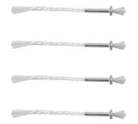 HOMSFOU Lot de 4 Mèches de Lampe à Pétrole en Coton Porte-mèche en Fer Mèches Ajustables pour Lampe à Huile Rechange pour Lanternes à Huile Décoratives Utilisation Maison et Cérémonie