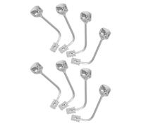 HOMSFOU Lot De 4 Paires De Plaquettes Nasales À Visser Pour Lunettes Support Métallique Plaquettes Nasales De Rechange En Forme De U Argenté