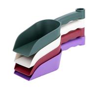 HOMSFOU Lot de 4 Petites Pelles à Terre en Résine PP Tête Extra-Large et Bord Lisse, Outils de Jardinage Pratiques pour Transplantation et Ramassage de Litière