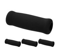 HOMSFOU Lot de 4 Poignées de Rechange en Mousse Noire Antidérapante pour Canne de Marche et Béquille, Coussin Confortable pour Déambulateur, Accessoires Solide et Faciles à Installer