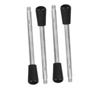HOMSFOU Lot de 4 poignées de serrage filetées pour machine de tour, pièces de rechange en acier au carbone, poignées de manivelle tournantes avec poignée ergonomique, perceuse à bois pour équipement
