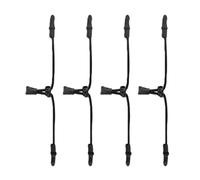 HOMSFOU Lot de 4 Rallonges de Sangle de Masque Ajustables en Nylon Noir Antidérapantes pour Protège-oreilles, Allonge Cordon pour Masque Facial Adulte, Confort Prolongé Usage Quotidien