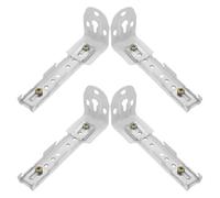 HOMSFOU Lot de 4 Supports Métalliques Muraux Robustes pour Tringle à Rideaux Double 11,5 Cm, Fixation Sécurisée pour Rails de Rideaux Lourds, Quincaillerie Murale pour Salon et Chambre