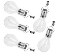 HOMSFOU Lot de 5 Ampoules LED Solaires Suspendues Transparentes Couleur Blanc Chaud Éclairage Extérieur Jardin sans Fil Faible Consommation d'Énergie Décorations Solaires pour Terrasse