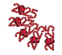 HOMSFOU Lot De 5 Breloques À Ongles En Alliage Paillettes Colorées Petites Et Élégantes Strass Roses Breloques Pour Nail Art Breloques Esthétiques En Forme De Chiffres Style