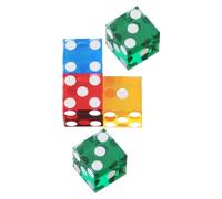 HOMSFOU Lot de 5 Dés de Jeu à Points 19 Mm en Acrylique Transparent à Angle Droit, Dés à Pointe Acrylique Solide pour Jeux de Société, Soirées, Bars et Réunions Couleur Couleur Aléatoire