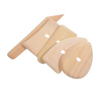 HOMSFOU Lot De 5 Outils en Argile Bois Naturel pour Sculpture, Modelage Et Lissage, Kit Professionnel pour Poterie Et Céramique, Adaptés Aux Artistes Et Amateurs De Sculpture sur Argile