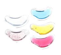 HOMSFOU Lot de 5 Patchs de Soin Oculaire en Gel Réutilisables, Forme en U 6,5 Cm, Compresses Chaud/froid pour Contour des Yeux, Pack et Hydratant, Coussinets Apaisants Multicolores