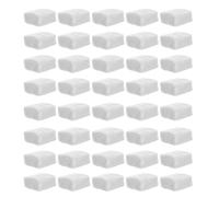 HOMSFOU Lot de 50 Paquets de Mouchoirs en Papier Blanc Épais, 60 Feuilles par Paquet, 100% Pâte de Bois Naturelle, Serviettes Jetables Douces pour Hôtels, Restaurants et Événements