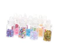 HOMSFOU Lot de 50 Pendentifs Étoile en Verre Transparent pour Fabrication de Bijoux DIY Accessoires de Bijouterie Pendentifs de Bouteille Matériaux de Création