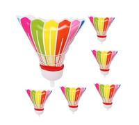 HOMSFOU Lot de 6 Ballons Gonflables Géants Badminton, Petit Format, Couleur Multicolore, Décoration Sportive pour Fête D’anniversaire, Ballon de Fête Réutilisable et Robuste, Accessoires
