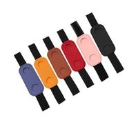 HOMSFOU Lot de 6 Boucles Porte-stylos Élastiques en Cuir PU Multicolores pour Carnets et Cahiers, Accessoires Réglables pour Écrivains, Organisation Bureau, Usage Couleur Aléatoire