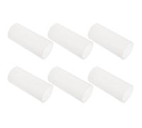 HOMSFOU Lot de 6 Couvercles de Bougies en Plastique Blanc, Finition Fine et Surface Lisse, Forme Cylindrique pour Décoration Simple et Pratique Réutilisable