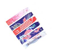 HOMSFOU Lot de 6 Drapeaux Suspendus Décoratifs de Carpe Japonaise, Décoration Extérieure Résistante aux Intempéries, Coloris Variés Motifs Fleurs de Cerisier et Koinobori, Jardin,