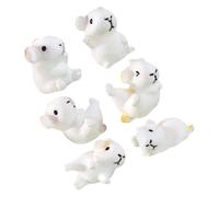 HOMSFOU Lot de 6 Figurines Miniatures de Cochons D’Inde en Résine Réaliste, Décorations de Micro-Paysage Compactes, Animaux de Pelouse pour Jardin et Maison Miniature, Accessoires