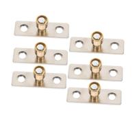 HOMSFOU Lot de 6 guides de sol robustes pour porte de grange - Construction en cuivre épais - Butée coulissante stable pour armoires - Empêche la porte de basculer - Quincaillerie domestique
