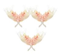 HOMSFOU Lot de 6 Mini Bouquets de Fleurs Séchées Naturelles, Décoration Intérieure Champêtre pour Vase et Loisirs Créatifs, Accessoire DIY pour Mariage, Centre de Table et Ambiance