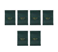 HOMSFOU Lot de 6 Paquet à Chaussures de Rangement Multifonctions en Tissu Non Tissé Vert Moyen 26x37 Cm Cordon Coulissant, Légers et Résistants pour Voyage, Organisation et Protection