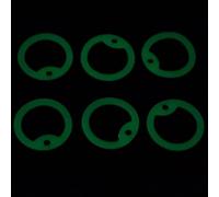 HOMSFOU Lot de 6 Protège-étiquettes en Silicone Antibruit Phosphorescents, Manchons Silencieux pour Plaques D'identification Chiens et Chats, Vert Lumineux, Accessoire Sécurité