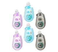 HOMSFOU Lot de 6 Rouleaux de Ruban Adhésif Double Face Transparent Adhésif Permanent Haute Viscosité Bandes Adhésives pour Scrapbooking et Loisirs Créatifs Multi-Couleurs