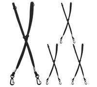 HOMSFOU Lot de 8 Dragonnes Détachables pour Moufles de Ski et Snowboard en Polyester Noir, Pratique et Flexible pour Aventures en Plein Air et Sports d'hiver