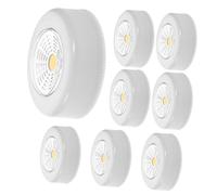 HOMSFOU Lot De 8 Lampes Tactiles Led à Piles, Veilleuse Portable Bouton-poussoir, Petite Taille, Éclairage Sans Fil Pour Chambre, La Cuisine, Placard, Éclairage D’appoint Jusqu’à 120 Heures