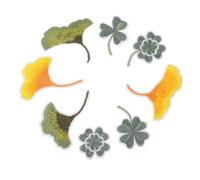 HOMSFOU Lot de 8 Patchs Autocollants en Tissu Feuilles Brodées Dégradé Couleur, Écussons Thermocollants Trèfle et Ginkgo, Autocollants Auto-adhésifs pour Vêtements, Paquet et Chaussures