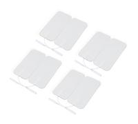 HOMSFOU Lot de 8 Patchs de Massage Réutilisables 5x10 Cm en Tissu Non Tissé, Électrodes pour Appareil de Stimulation Musculaire, Coussinets Confortables pour Soulagement Musculaire