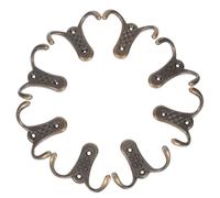 HOMSFOU Lot de 8 Patères Vintage en Alliage de Zinc 57x77mm, Crochets Muraux Robustes pour Vêtements, Porte-serviettes et Ustensiles, Fixation Murale pour Salle de Bain, la Cuisine