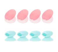 HOMSFOU Lot de 8 Protections en Silicone Semi-transparentes Rouges et Vertes pour Pinceaux à Lèvres, Étuis Anti-poussière Compacts pour Voyage, Embouts Souples Compatibles Maquillage
