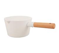 HOMSFOU Louche à Eau en Bois Manche Long 35 Cm, Cuillère Cuisine et Accessoire de Salle de Bain, Ustensile Écologique Empilable pour Transfert D'eau et Usage Multi-scènes