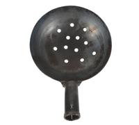 HOMSFOU Louche Ronde en Fer Multifonction pour Nettoyage de Canalisation, Pelle Tamis à Sable 20 Cm, Outil Robuste pour Poulailler et Plage, Pelle à Main Solide et Légère