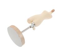 HOMSFOU Mannequin de Couture Mini 1/4 Base en Bois Naturel, Forme de Poupée Ajustable pour Confection de Vêtements, Petit Modèle pour Enseignement et Atelier à Domicile