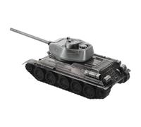 HOMSFOU Maquette de Char Réaliste en Métal Plastique, Décor Argenté | Modèle de Véhicule Militaire Compact, Peinture Réaliste et Modelage Précis, pour Vitrines et Bibliothèques