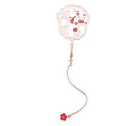 HOMSFOU Marque Page Élégant Éventail Chinois Accessoire de Lecture Unique et Délicat pour Étudiants et de Littérature pour Carnet et Rose Doré
