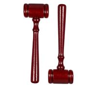 HOMSFOU Marteau de Juge Maillet en Bois Lot de 2 Accessoire pour Costume de Rôle Présent d'anniversaire pour Élève en Droit Commissaire-Priseur Outil de Décoration