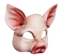 HOMSFOU Masque Animalier Cochon Halloween en Eva Léger et Réutilisable, Demi-masque Réaliste pour Cosplay et Bal Masqué, Accessoire de Fête Carnaval Adulte, Masque pour Soirée Costumée