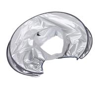HOMSFOU Masque Cheveux Professionnel en Polyester Argenté Conception Flexible et Ajustement Élastique, Adapté aux Lits de Salon pour Soin Capillaire Complet à Vapeur 360°