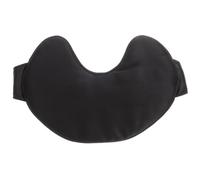 HOMSFOU Masque de Sommeil Double Face en Soie Noire, Masque Oculaire Léger et Réglable, Bloqueur de Lumière Portable pour Femmes et Hommes, pour Voyage et Sommeil Réparateur