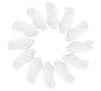 HOMSFOU Masque de Sommeil Opaque en Polyester Imitation Soie Blanc, Lot de 12 Pièces, Léger et Confortable, Cache-yeux Portable Voyage Relaxation Nocturne