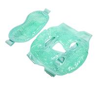 HOMSFOU Masque Gel Réutilisable pour Yeux Compresse Chaude/froide Masque Visage Gel Léger Sangle Réglable Glacé Polyvalent pour Maux de Tête et Fatigue Soin Visage Couleur Aléatoire