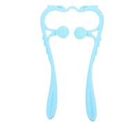 HOMSFOU Masseur de Cou Manuel Élargi et Portable, Bleu, Matériau Doux Peau, Appareil de Massage Cervical Pratique et Léger pour Soulager Douleurs Cervicales et Tensions Musculaires, Outil