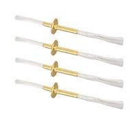 HOMSFOU Mèches de Lampe à pétrole 4pcs avec Support de Tube, mèche de Coton en Alliage, Remplacement Facile, pour lanternes et Lampes à kérosène, Fondue Chinoise et activités
