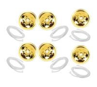 HOMSFOU Mèches Flottantes pour Lampe à Huile - Lot 6 Mèches Réutilisables Porte-mèche en Fibre de Verre - Mèche Flottante en Alliage pour Brûleur à Pétrole Domestique - Accessoire