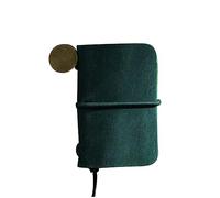 HOMSFOU Mini Calepin Pratique Cuir Vert Foncé Fournitures Scolaires Bureau pour Étudiants pour Prendre des Notes et Organiser Vos